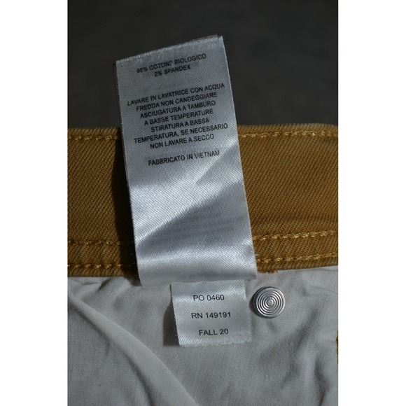 Topo Designs Jeans Mens 32x31 Brown Organic Stretch Denim Slim Tapered Pants - Picture 13 of 16